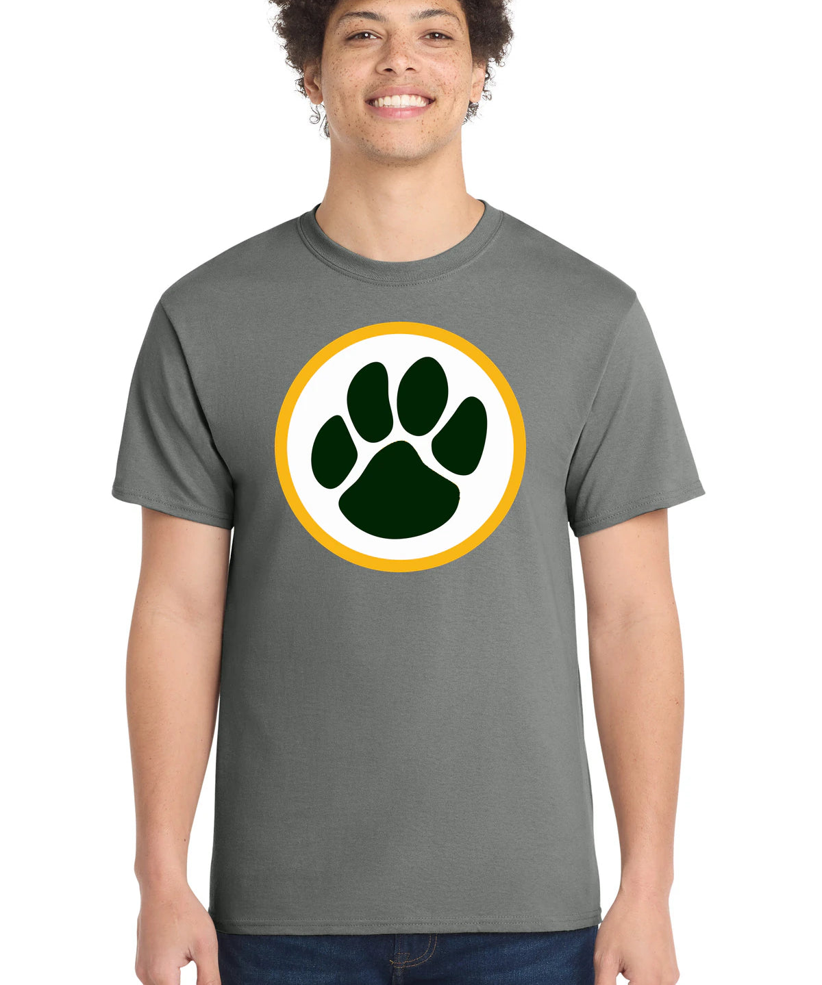 Ashwaubenon High School Football (Boys) - Medium Grey Port & Co Core Cotton Tee. PC54