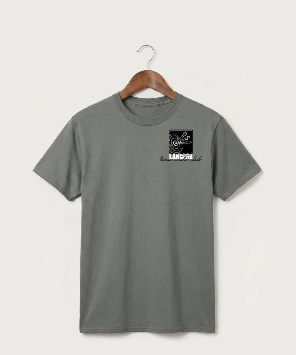 Lancer Archer Club Archery Team Store - Medium Grey Port & Co Core Cotton Tee. PC54