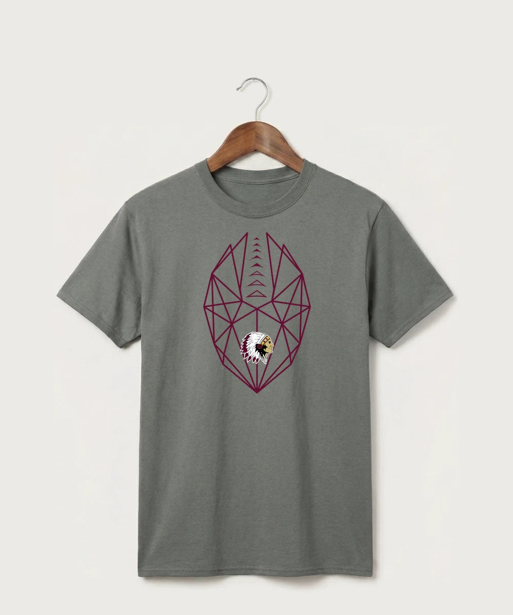 Stockton High School Football - Medium Grey Port & Co Core Cotton Tee. PC54