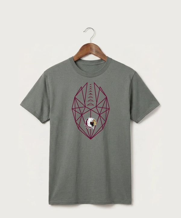 Stockton High School Football - Medium Grey Port & Co Core Cotton Tee. PC54