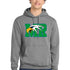 Maple River High School hockey_boys - Medium Grey Port & Co Core Fleece Pullover Hooded Sweatshirt. PC78H