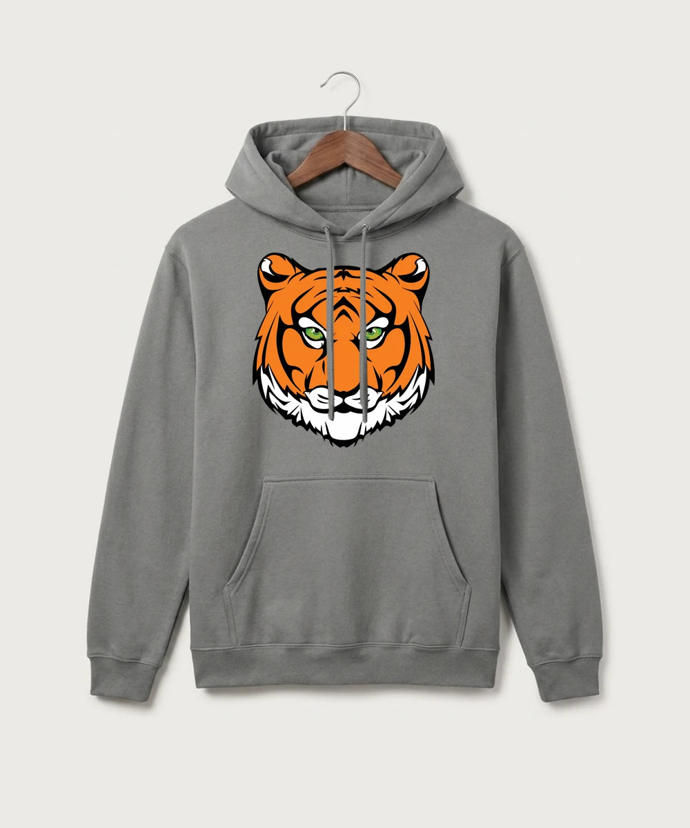Princeton High School Football (Boys) - Medium Grey Port & Co Core Fleece Pullover Hooded Sweatshirt. PC78H