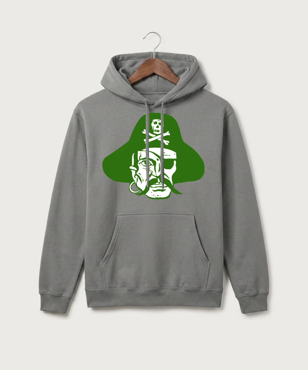 Verndale High School Football (Boys) - Medium Grey Port & Co Core Fleece Pullover Hooded Sweatshirt. PC78H