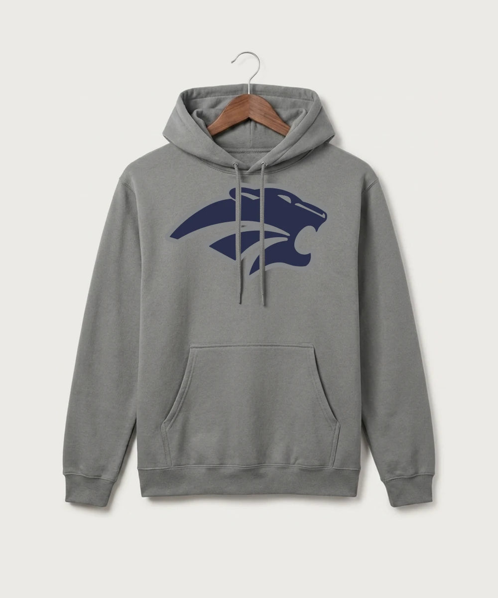 Zumbrota Mazeppa High School Volleyball (Girls) - Medium Grey Port & Co Core Fleece Pullover Hooded Sweatshirt. PC78H