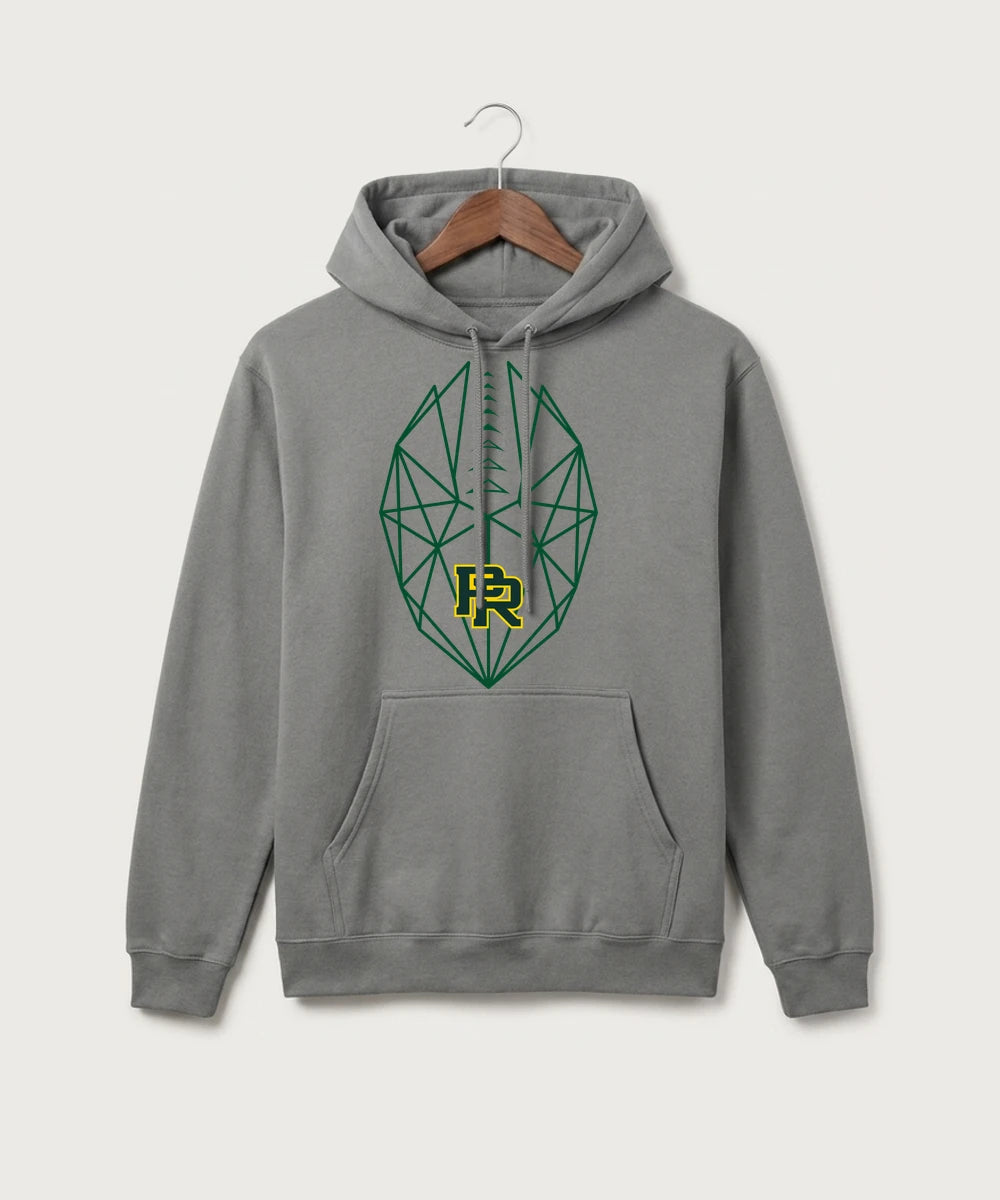 Proctor High School Football (Boys) - Medium Grey Port & Co Core Fleece Pullover Hooded Sweatshirt. PC78H