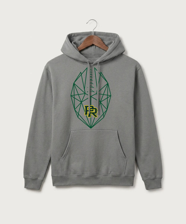 Proctor High School Football (Boys) - Medium Grey Port & Co Core Fleece Pullover Hooded Sweatshirt. PC78H