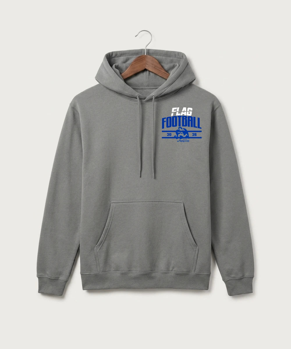 GhostFit Team Store E2E 1790034338 - Medium Grey Port & Co Core Fleece Pullover Hooded Sweatshirt. PC78H