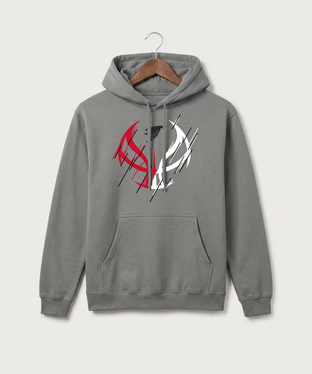 Sauk Valley Community College Basketball Team Store - Medium Grey Port & Co Core Fleece Pullover Hooded Sweatshirt. PC78H