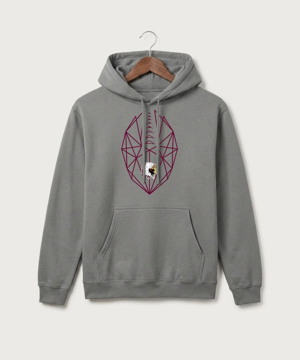Stockton High School Football - Medium Grey Port & Co Core Fleece Pullover Hooded Sweatshirt. PC78H