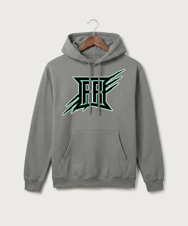 Rock Ridge High School Football (Boys) - Medium Grey Port & Co Core Fleece Pullover Hooded Sweatshirt. PC78H