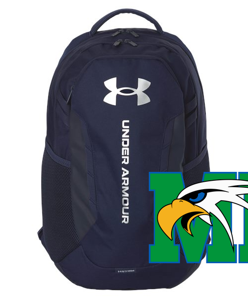 Maple River High School hockey_boys - Midnight Navy/ Metallic Silver Hustle Backpack 6.0