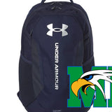 Maple River High School hockey_boys - Midnight Navy/ Metallic Silver Hustle Backpack 6.0