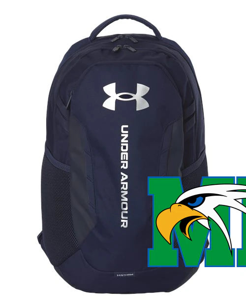Maple River High School hockey_boys - Midnight Navy/ Metallic Silver Hustle Backpack 6.0