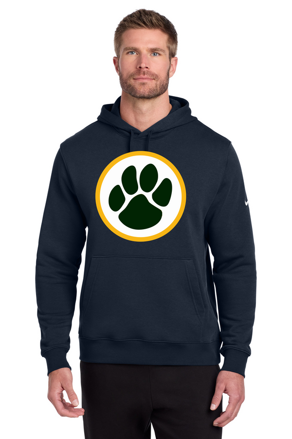 Ashwaubenon High School Football (Boys) - Midnight Navy Nike Club Fleece Sleeve Swoosh Pullover Hoodie NKDR1499