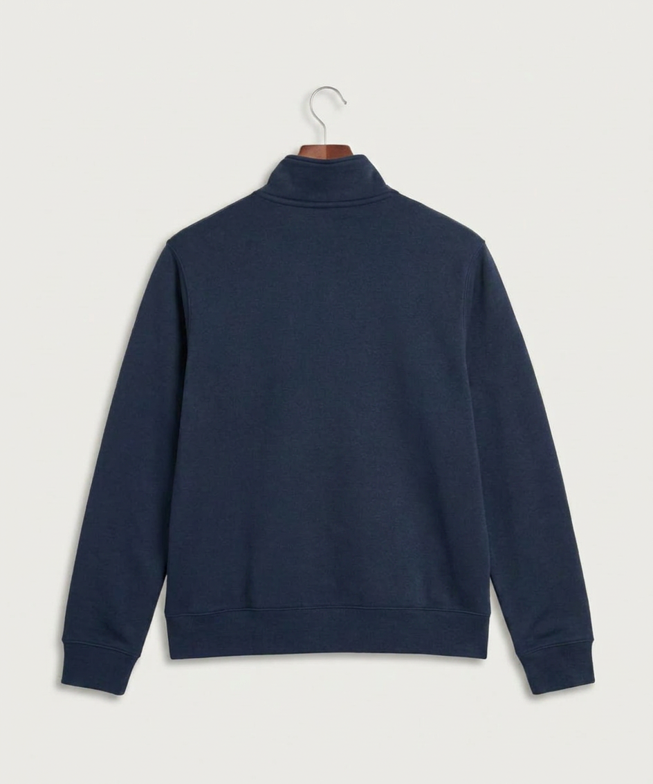 Zumbrota Mazeppa High School Volleyball (Girls) - Midnight Navy Nike Club Fleece Sleeve Swoosh 1/2-Zip NKDX6718 (back)