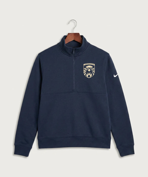 Abingdon High School Football (Boys) - Midnight Navy Nike Club Fleece Sleeve Swoosh 1/2-Zip NKDX6718
