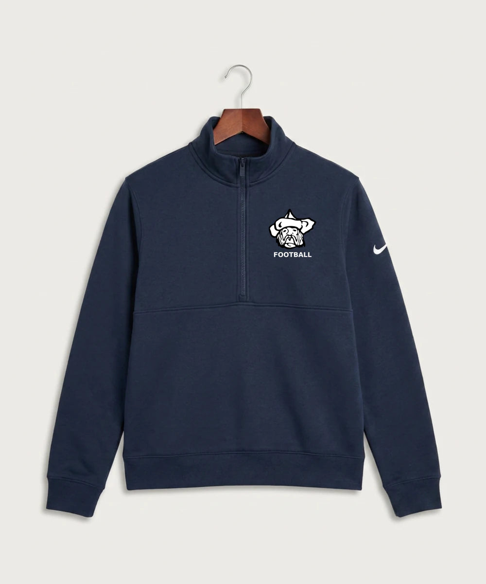 Polo HS Football general - Midnight Navy Nike Club Fleece Sleeve Swoosh 1/2-Zip NKDX6718