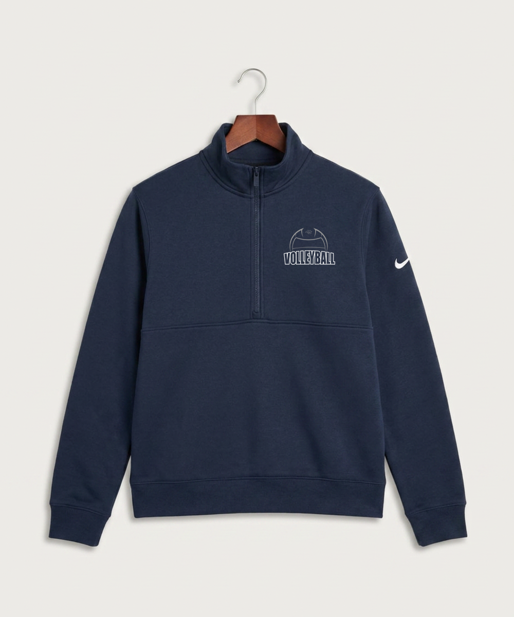 Zumbrota Mazeppa High School Volleyball (Girls) - Midnight Navy Nike Club Fleece Sleeve Swoosh 1/2-Zip NKDX6718