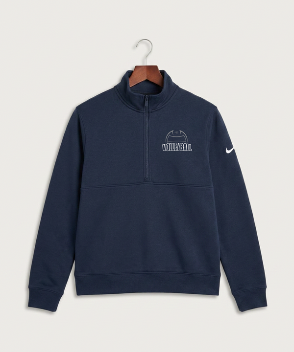 Zumbrota Mazeppa High School Volleyball (Girls) - Midnight Navy Nike Club Fleece Sleeve Swoosh 1/2-Zip NKDX6718