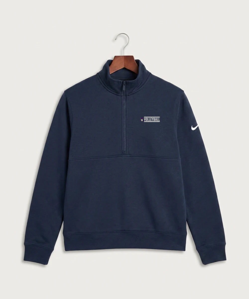 Albany High School Volleyball (Girls) - Midnight Navy Nike Club Fleece Sleeve Swoosh 1/2-Zip NKDX6718