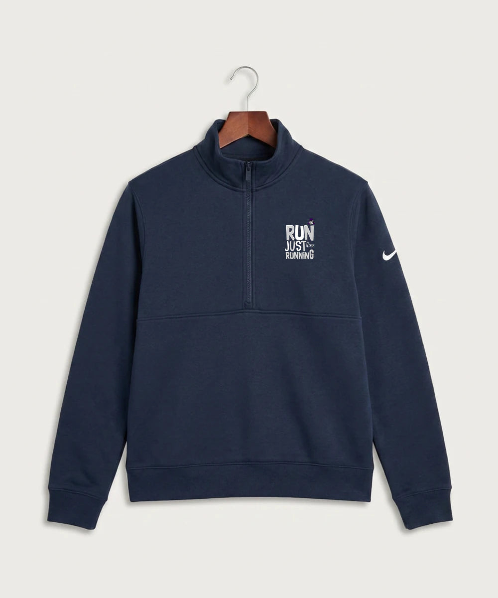 Albany High School Athletics - Midnight Navy Nike Club Fleece Sleeve Swoosh 1/2-Zip NKDX6718