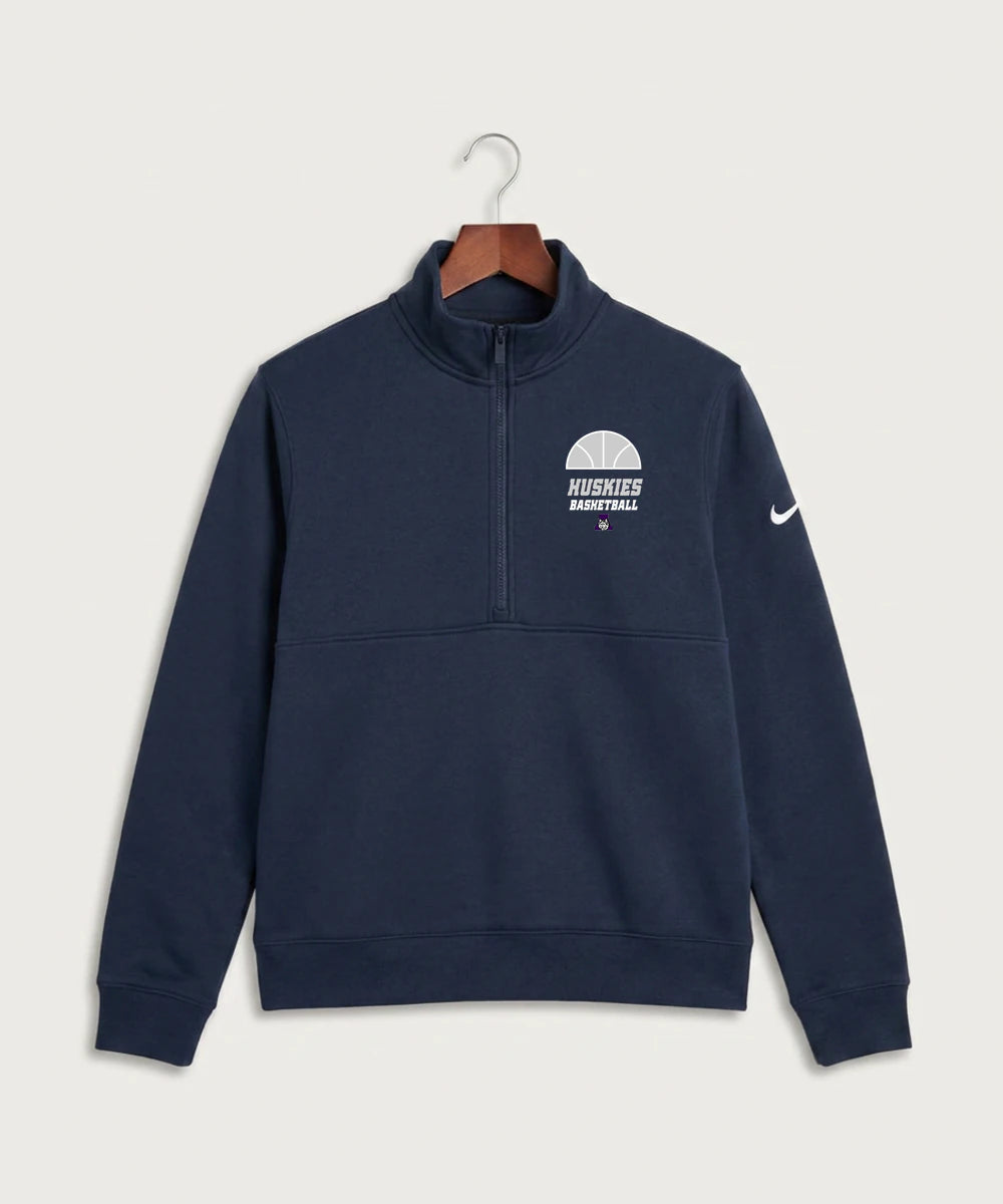 Albany High School Basketball (Boys) - Midnight Navy Nike Club Fleece Sleeve Swoosh 1/2-Zip NKDX6718