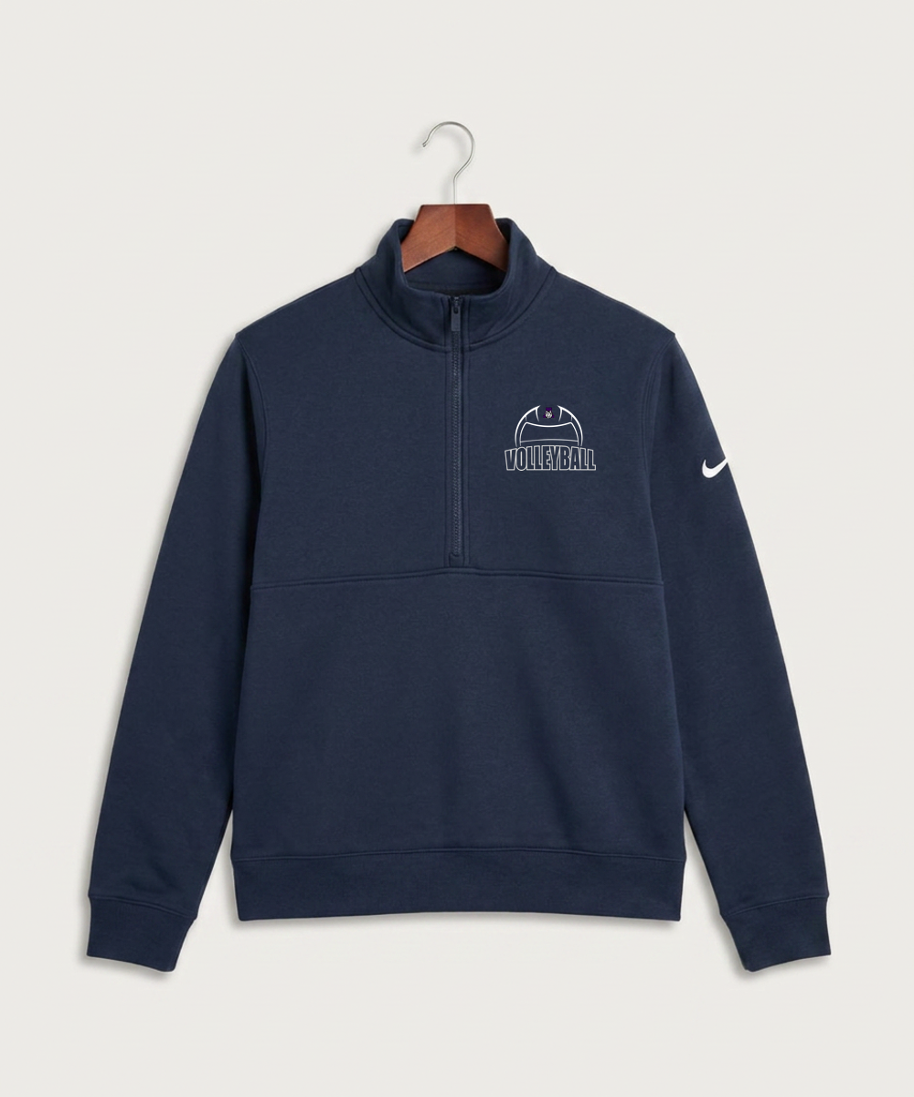 Albany High School Volleyball (Girls) - Midnight Navy Nike Club Fleece Sleeve Swoosh 1/2-Zip NKDX6718