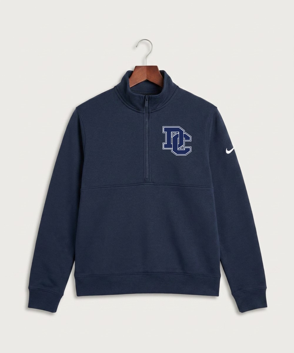 Dassel Cokato High School Football (Boys) - Midnight Navy Nike Club Fleece Sleeve Swoosh 1/2-Zip NKDX6718