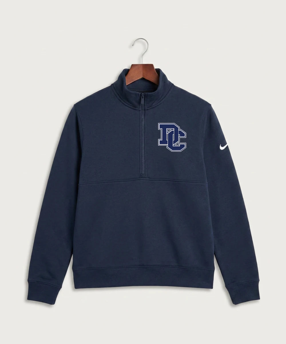 Dassel Cokato High School Football (Boys) - Midnight Navy Nike Club Fleece Sleeve Swoosh 1/2-Zip NKDX6718