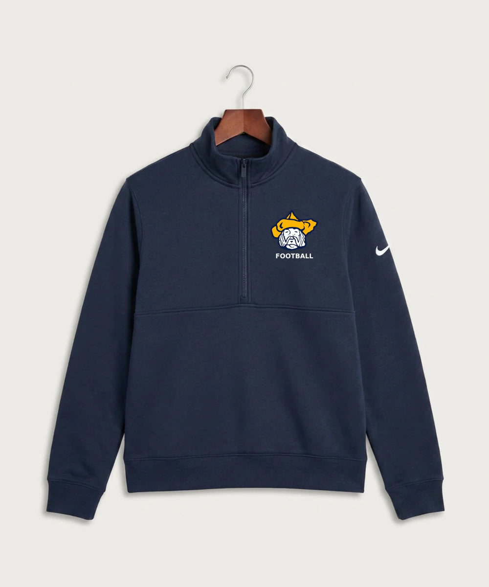 Polo HS Football general - Midnight Navy Nike Club Fleece Sleeve Swoosh 1/2-Zip NKDX6718