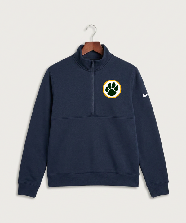 Ashwaubenon High School Football (Boys) - Midnight Navy Nike Club Fleece Sleeve Swoosh 1/2-Zip NKDX6718