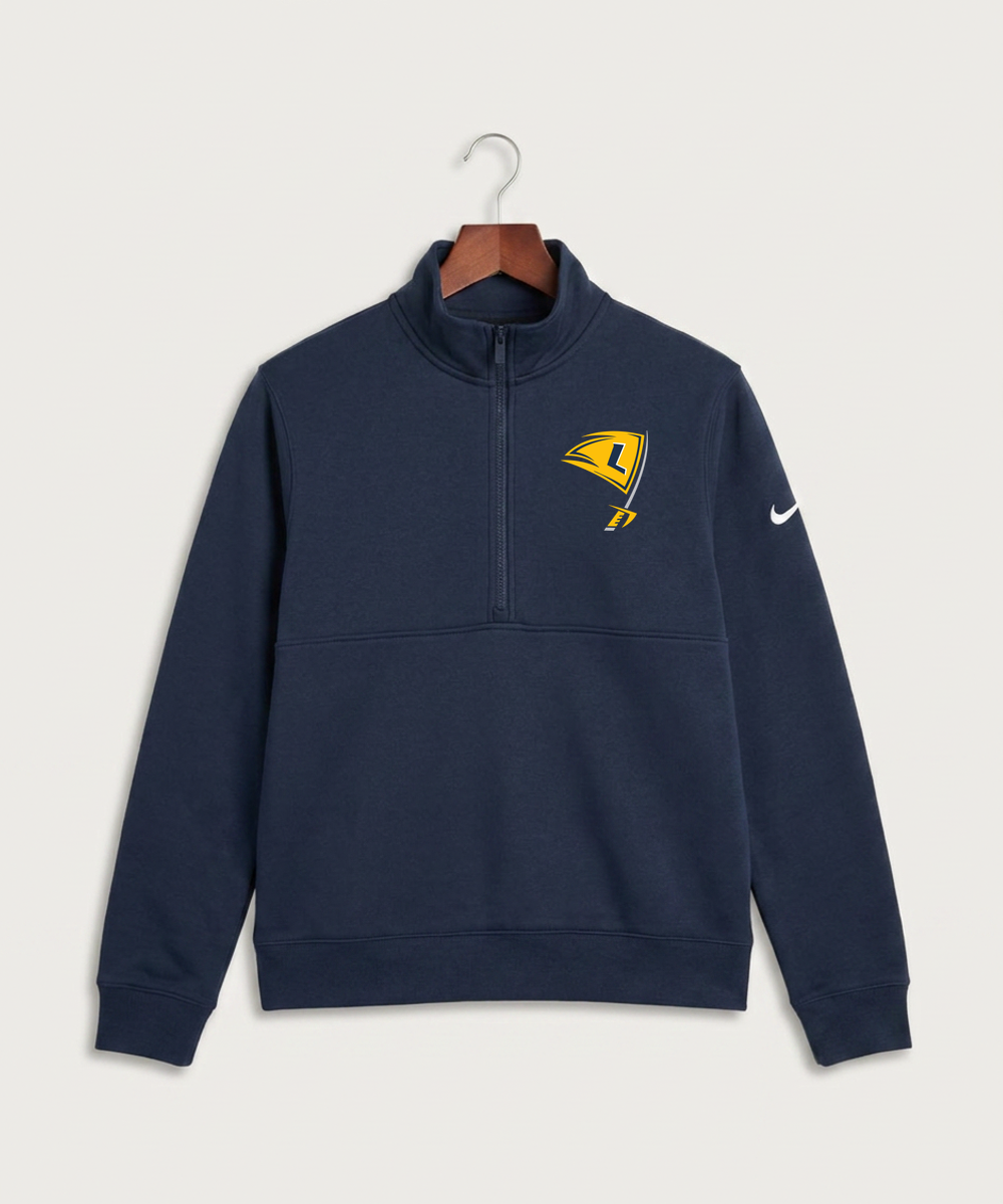Howard Lake Waverly Winsted High School Football (Boys) - Midnight Navy Nike Club Fleece Sleeve Swoosh 1/2-Zip NKDX6718