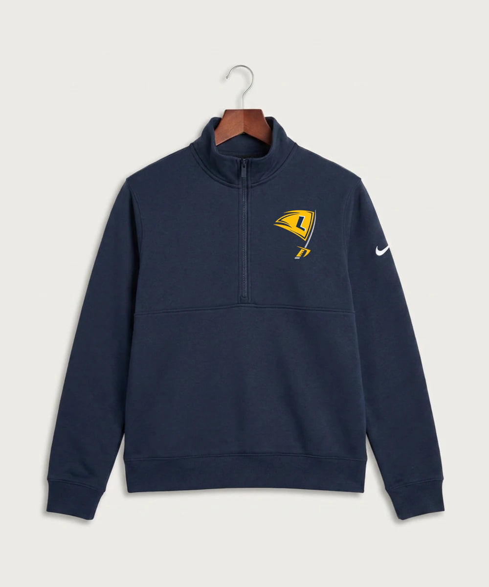 Howard Lake Waverly Winsted High School Football (Boys) - Midnight Navy Nike Club Fleece Sleeve Swoosh 1/2-Zip NKDX6718