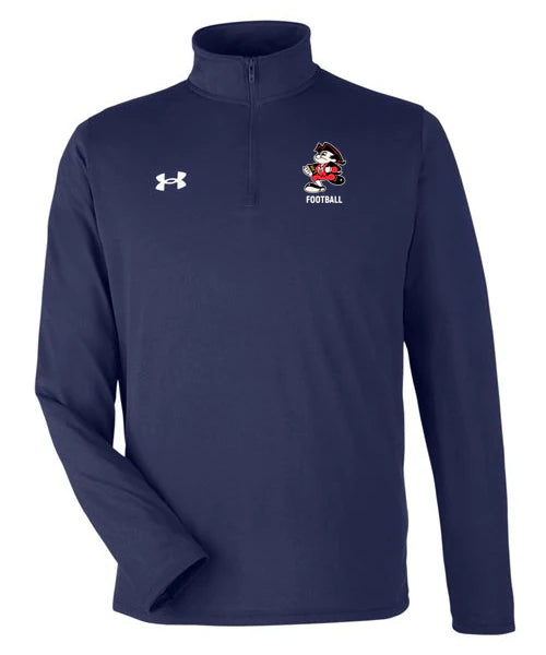 John Marshall High School Basketball (Boys) - Midnight Navy/ White Men's Team Tech™ Quarter-Zip Pullover