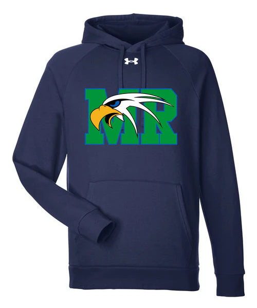 Maple River High School hockey_boys - Midnight Navy/ White Men's Rival Fleece Hooded Sweatshirt