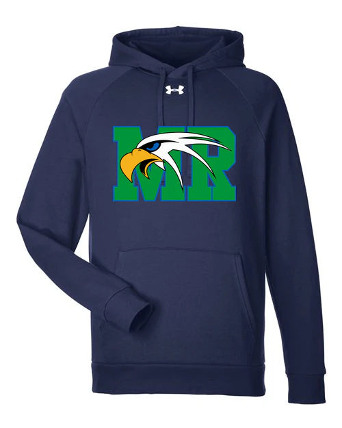 Maple River High School hockey_boys - Midnight Navy/ White Men's Rival Fleece Hooded Sweatshirt