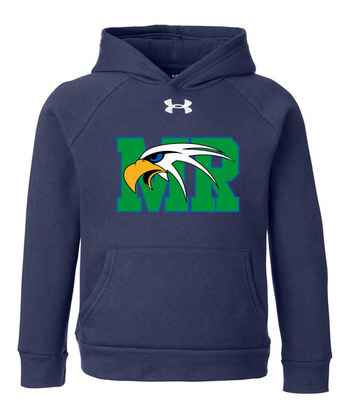 Maple River High School hockey_boys - Midnight Navy/ White Youth Rival Fleece Hooded Sweatshirt