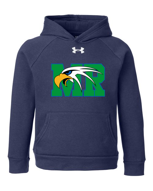Maple River High School hockey_boys - Midnight Navy/ White Youth Rival Fleece Hooded Sweatshirt