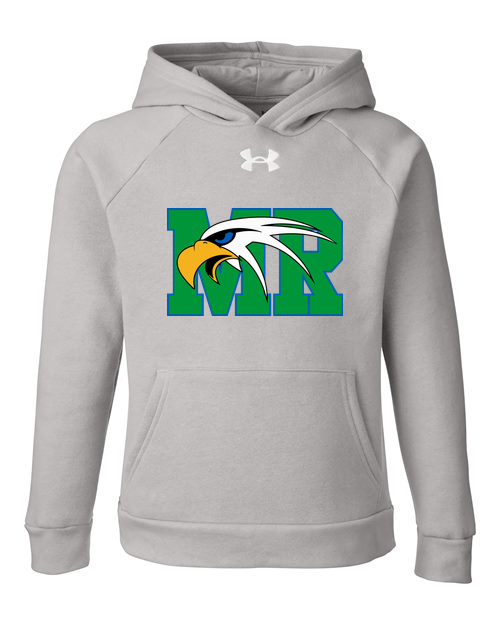 Maple River High School cross_country_girls - Mod Grey Light Heather/ White Youth Rival Fleece Hooded Sweatshirt