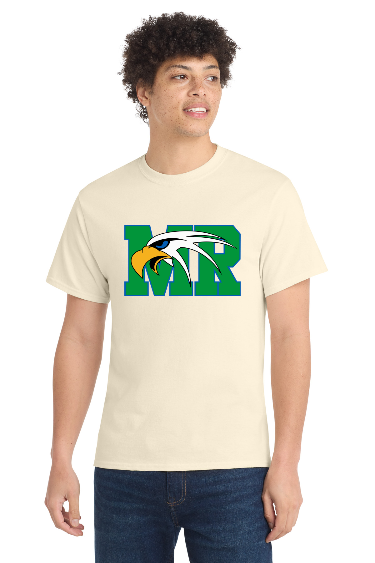 Maple River High School hockey_boys - Natural Port & Co Core Cotton Tee. PC54