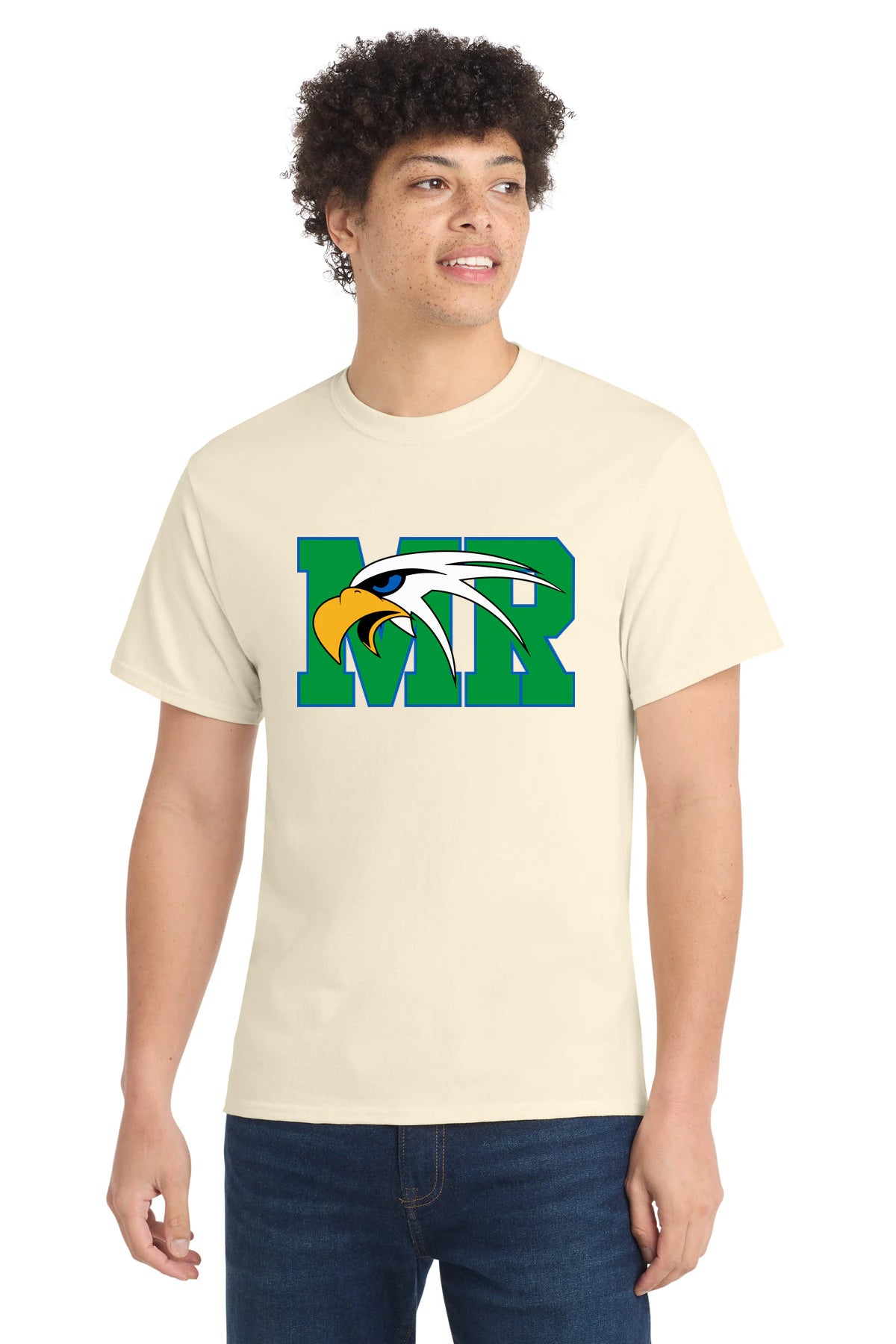 Maple River High School hockey_boys - Natural Port & Co Core Cotton Tee. PC54