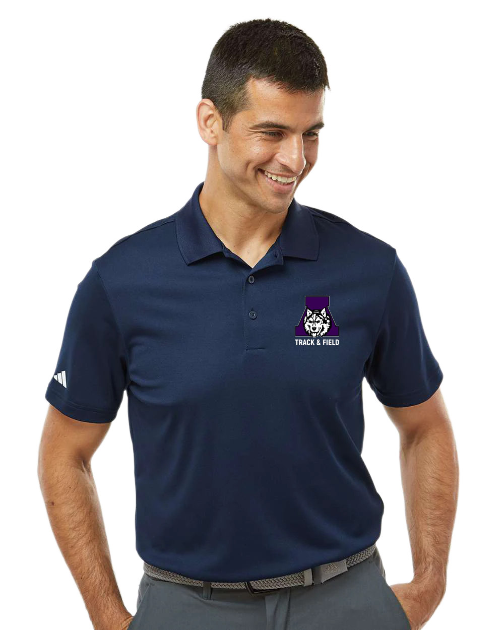 Albany Track & Field - Navy Polo - Left Chest
