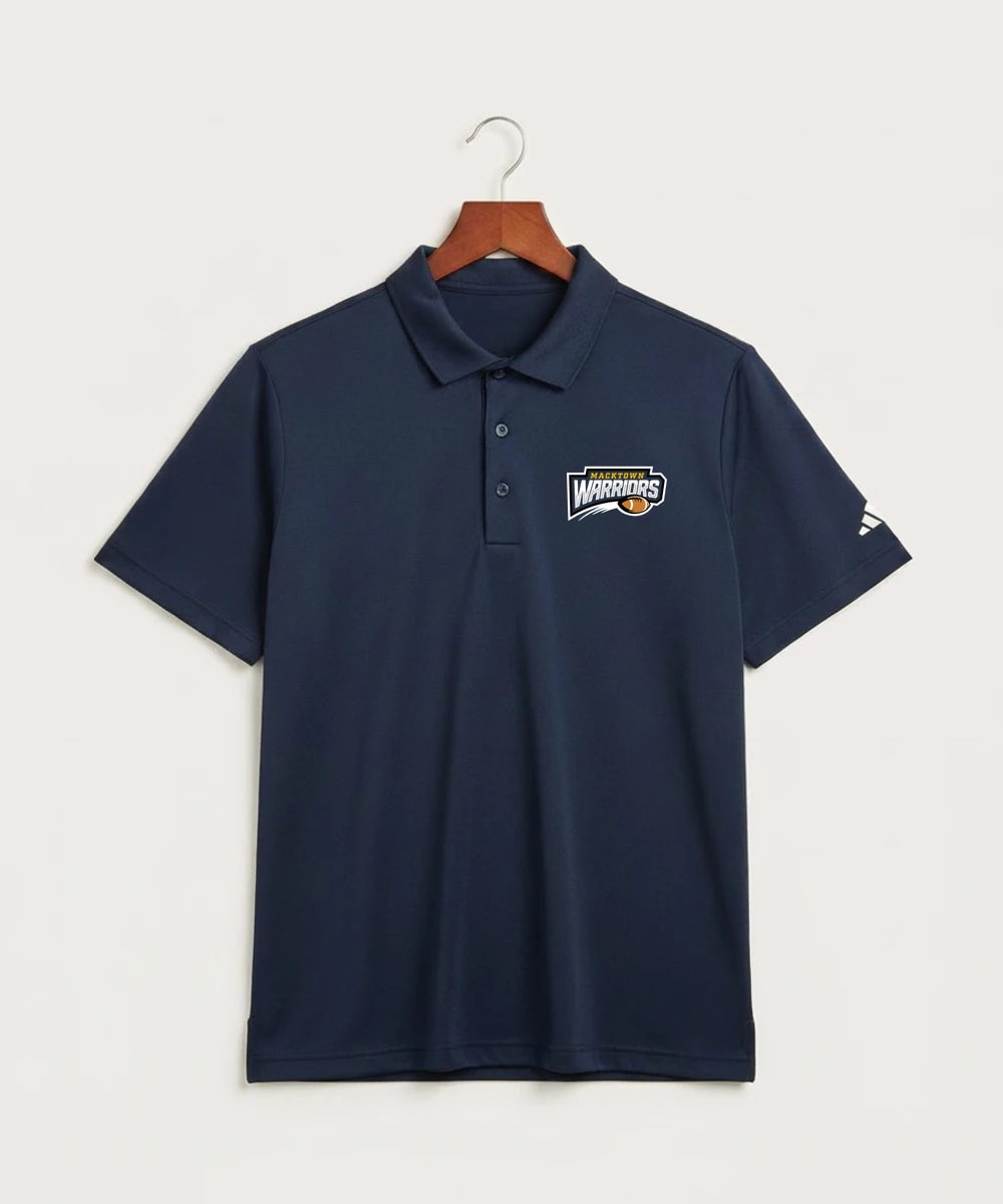 Macktown Warriors Football (Boys) - Navy Polo - Left Chest