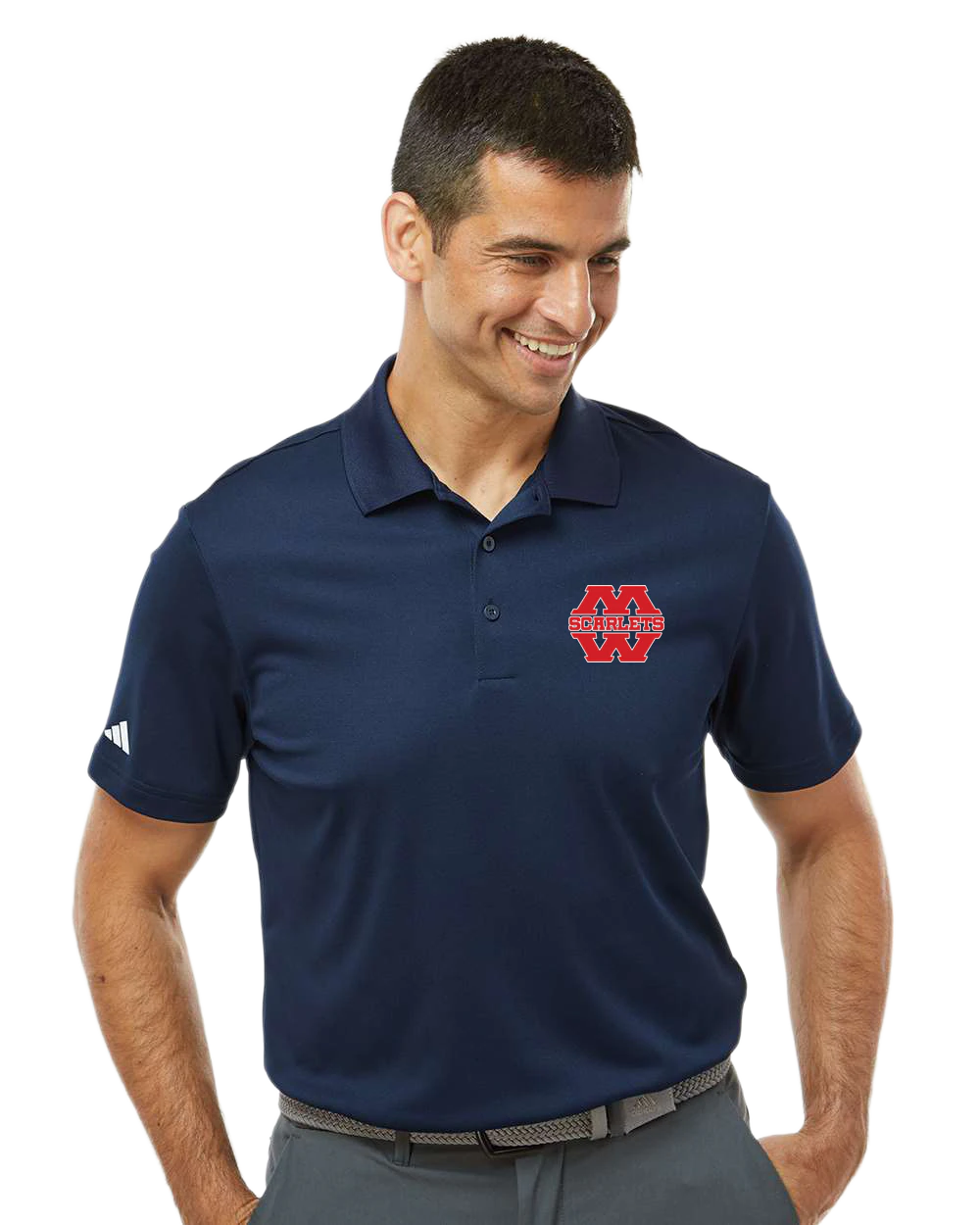 Mankato West Track - Navy Polo - Left Chest