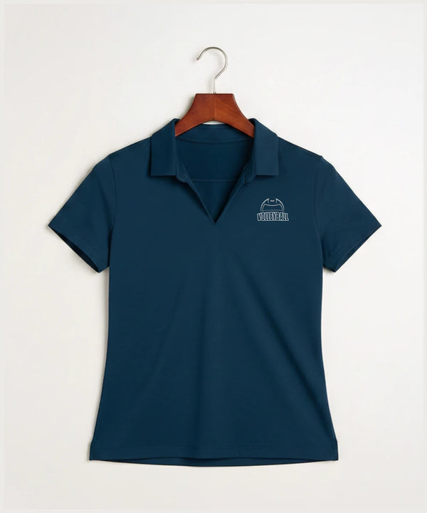 Walker Hackensack Akeley Volleyball (Girls) - Navy Polo - Left Chest