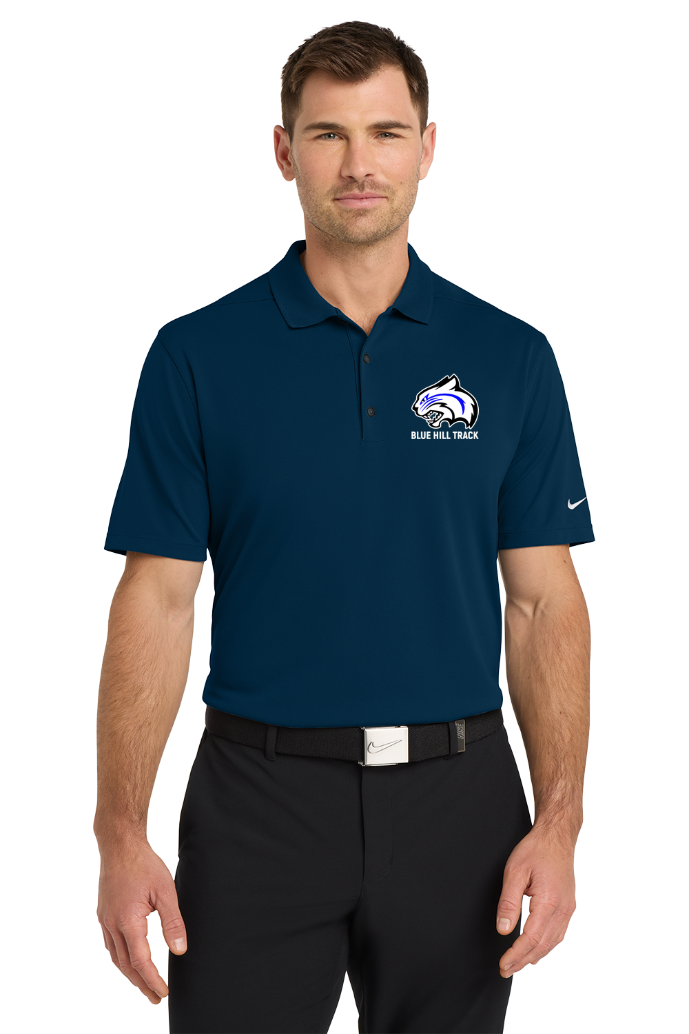 Blue Hill High School - Navy Polo - Left Chest