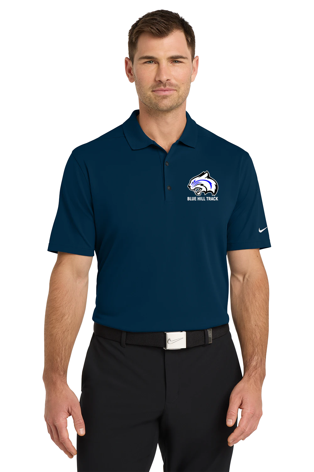 Blue Hill High School - Navy Polo - Left Chest