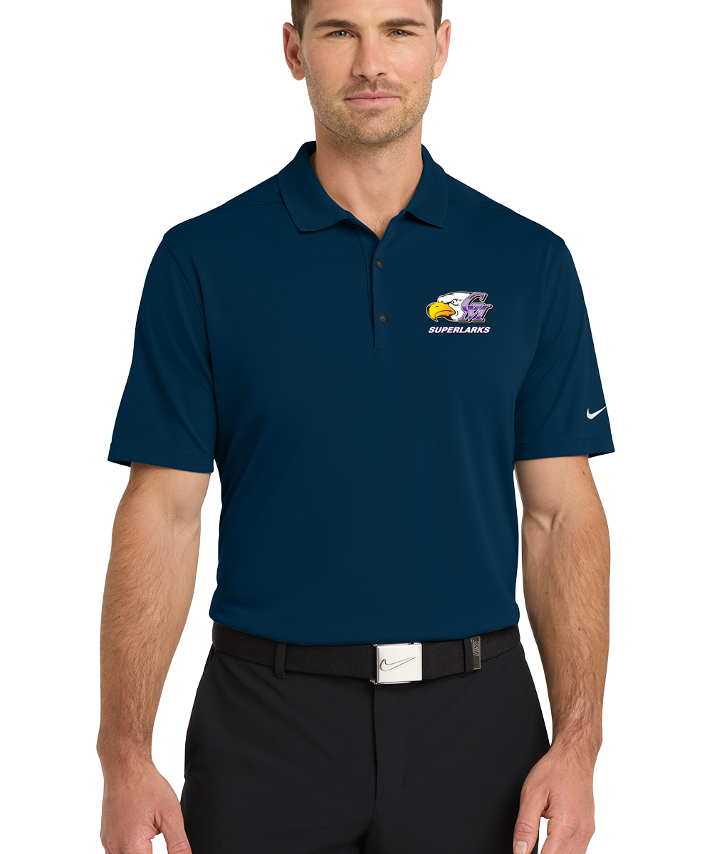 Grand Meadow Football - Navy Polo - Left Chest