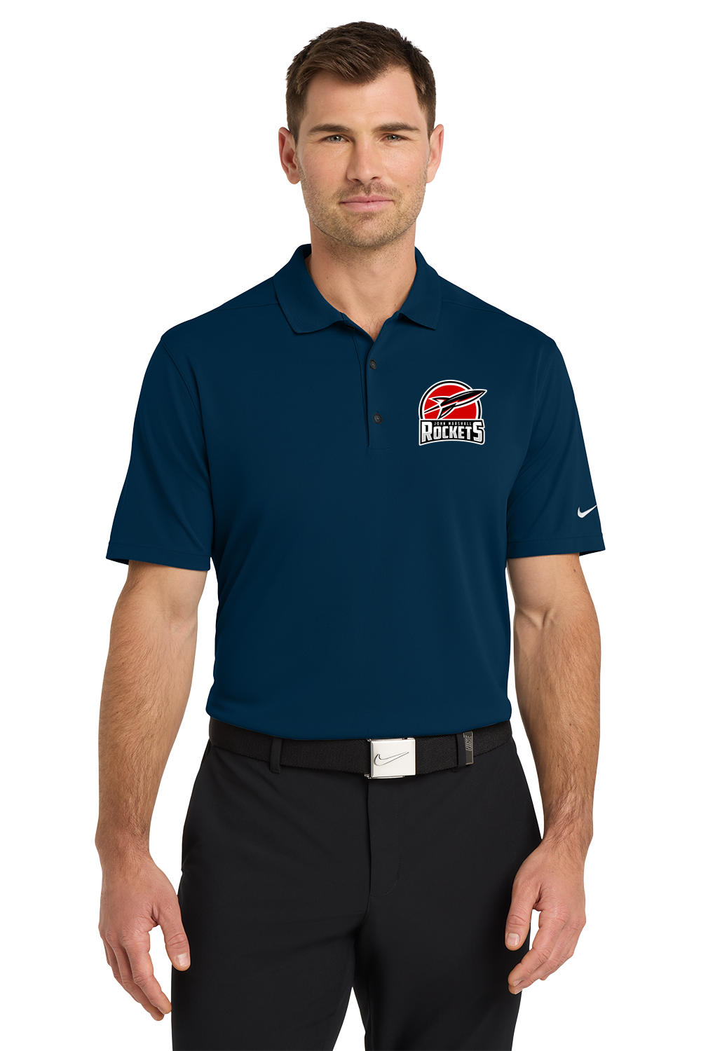 John Marshall Softball - Navy Polo - Left Chest