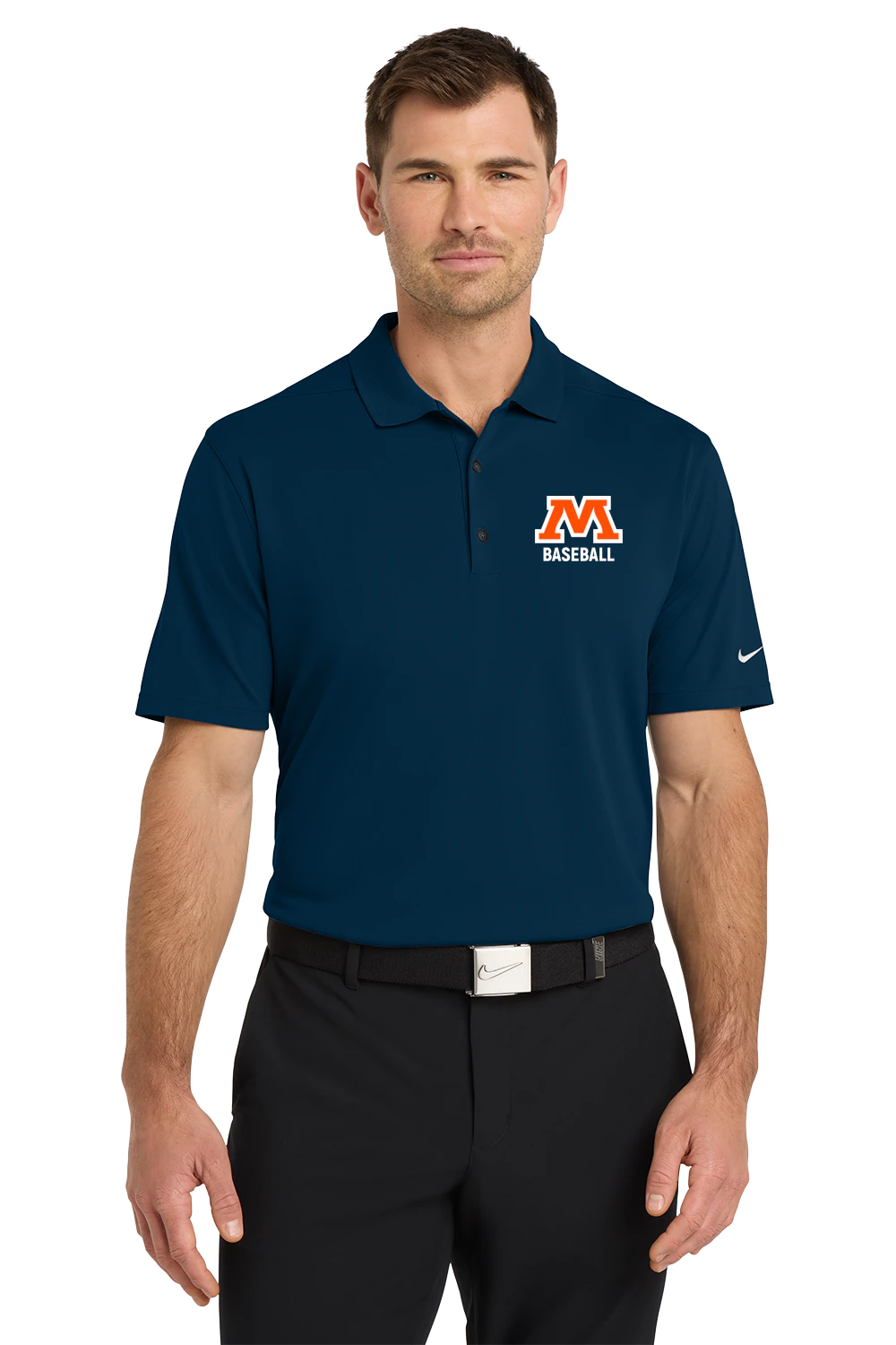 Moorhead Baseball - Navy Polo - Left Chest